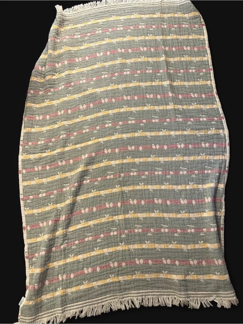 Cotton Throw Blanket in Cream